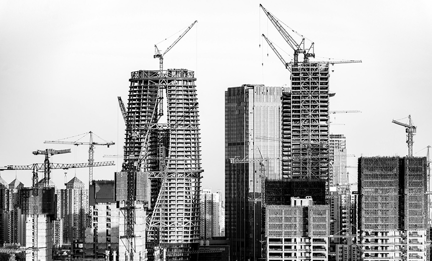 imagen de edificios altos en construcción
