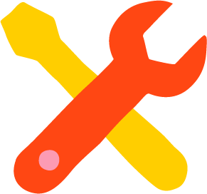 red yellow orange tools