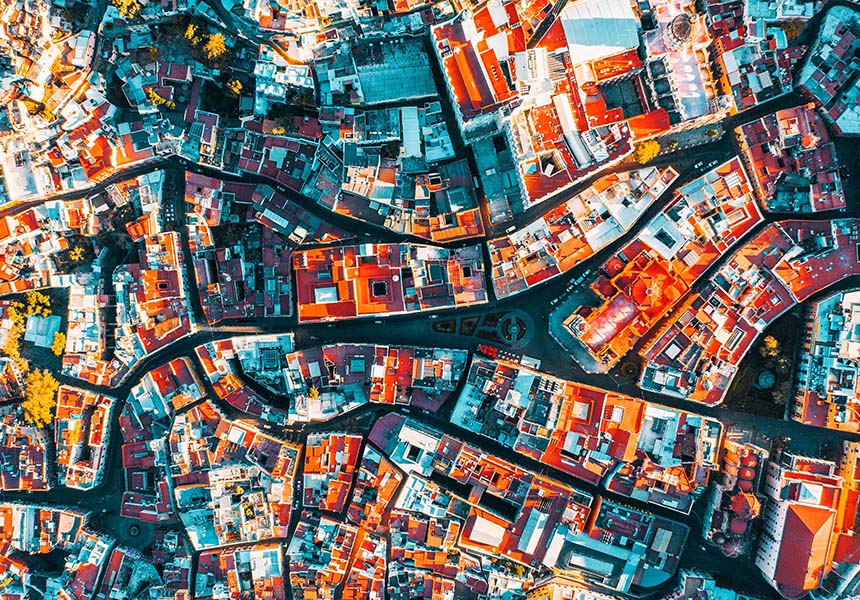 imagen de la ciudad tomada desde lo alto