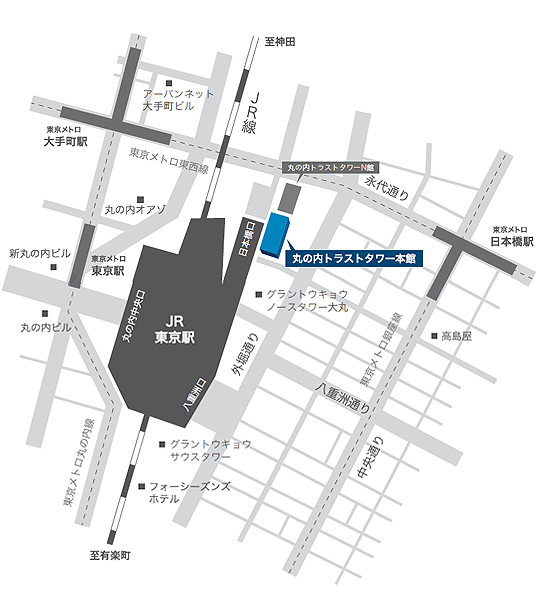 ブラックロック・ジャパンオフィス地図