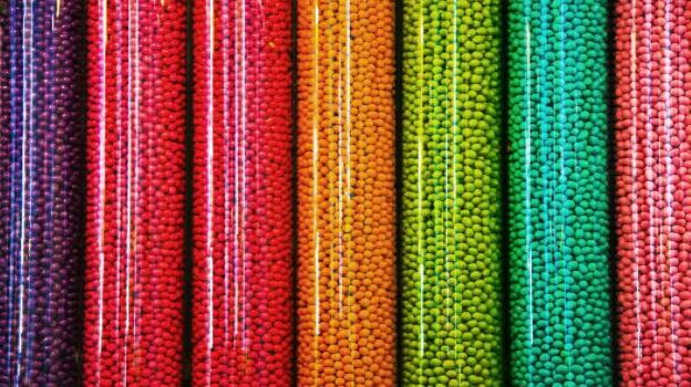 Candies in different colours