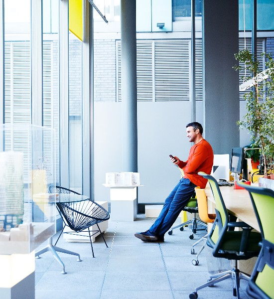 Man standing in office