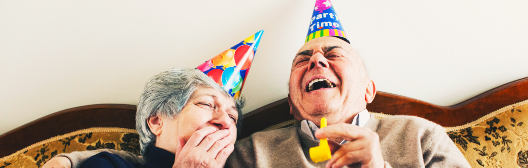 Couple laughing together