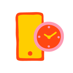 電話上附有時鐘表達全天候