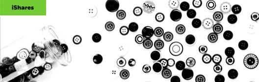 Buttons spilling from plastic container