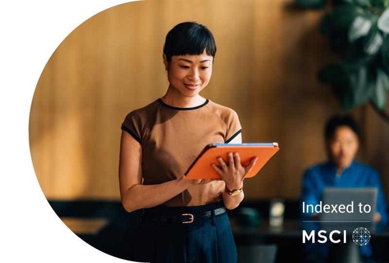 girl with orange ipad