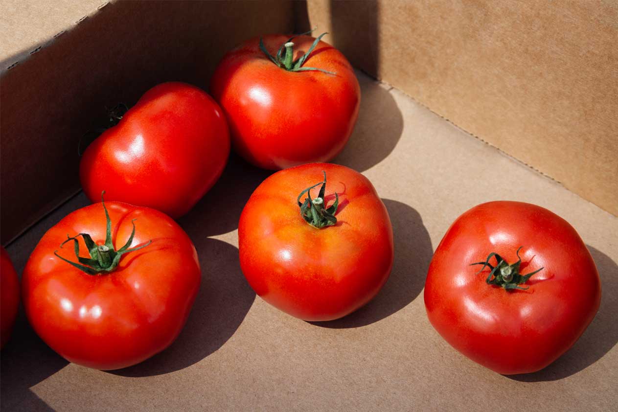 Image of tomatoes in a box