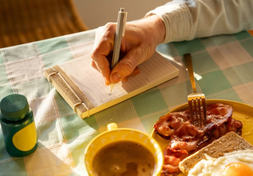 writing notes on paper
