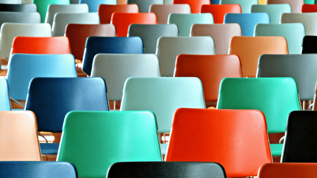 Chairs in an assortment of colours
