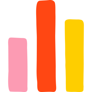 パフォーマンスを示すために、高さの異なる棒で構成された棒グラフのイラスト