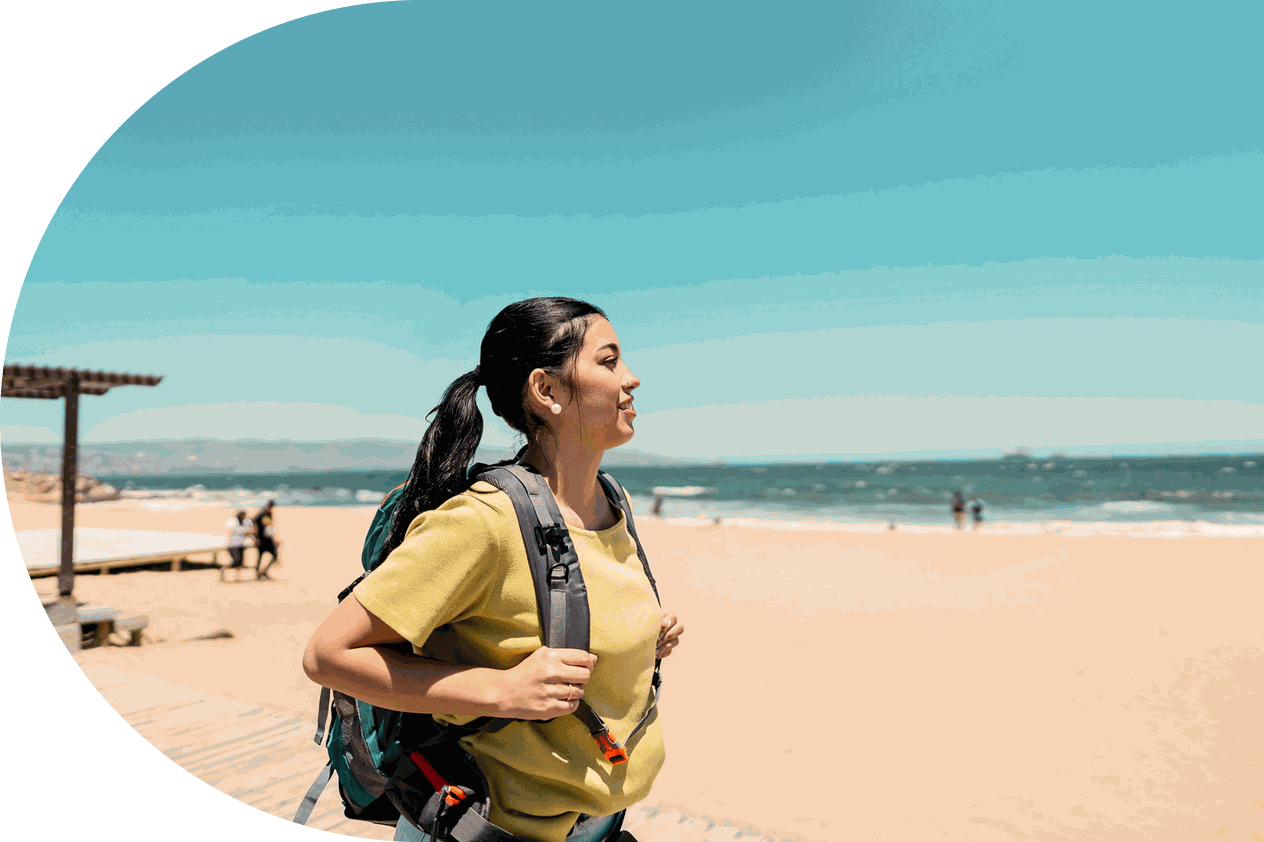 woman at beach