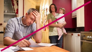 Do not use photography that shows stressful or negative situations