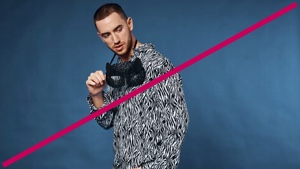 Do not use photography of people shot using studio backdrops