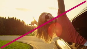 Do not use photography that shows lens flare or other filter effects