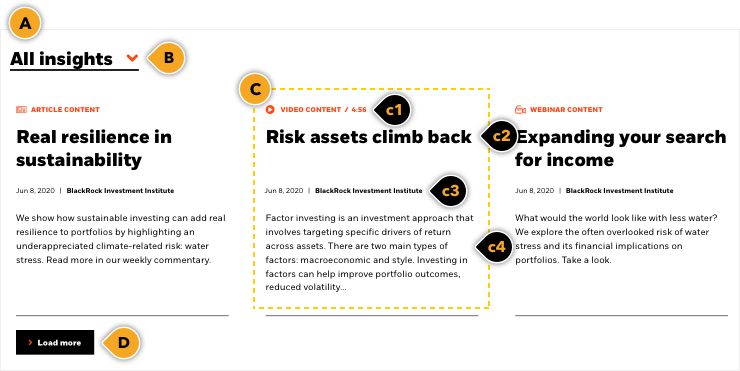 Dynamic article list reference guide