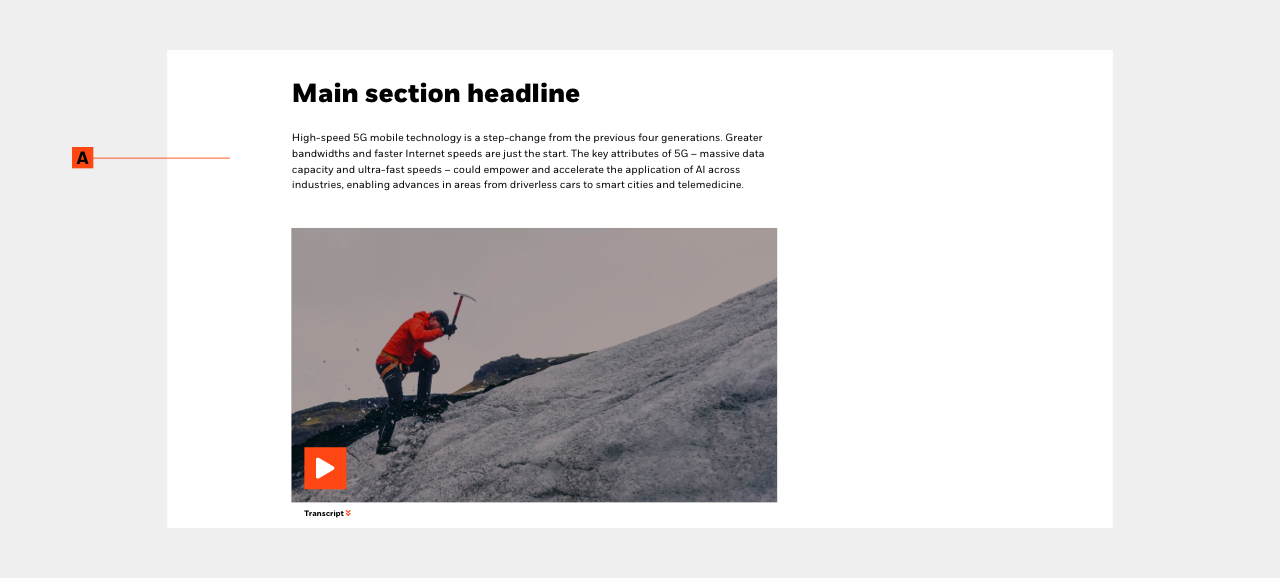 Component name: Video paragraph appearance