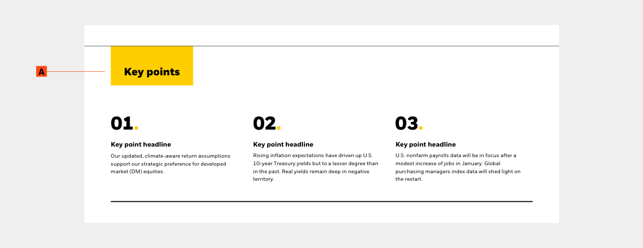 Component name: Key points
