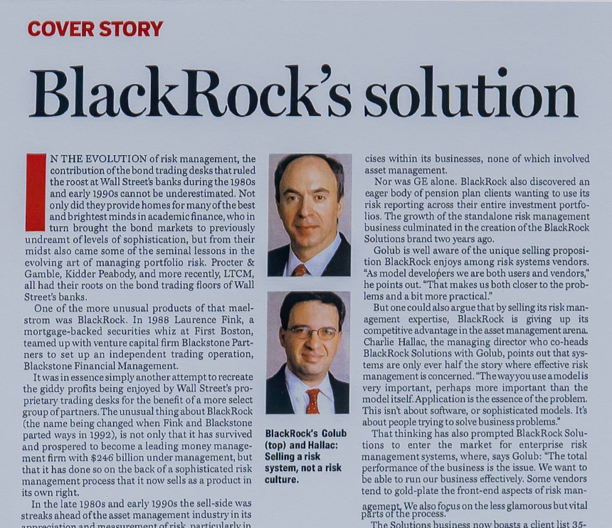 Selling a risk system not a culture