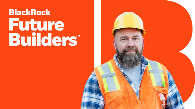 Future builder text and a worker in image