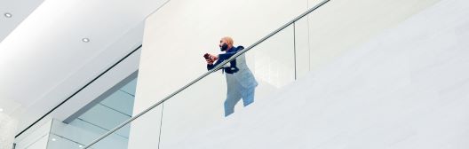 A man on the balcony