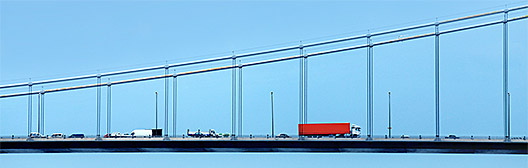 Bridge with vehicles