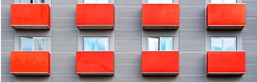 Building with balconies