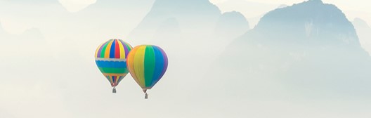 Hot balloons in the sky