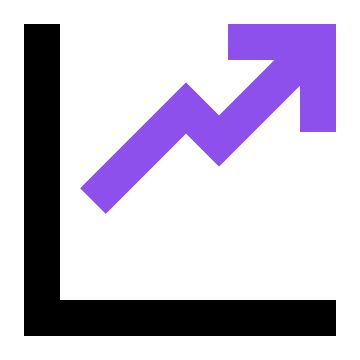 Trends arrow icon.