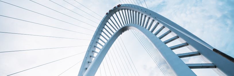 A close-up of a bridge