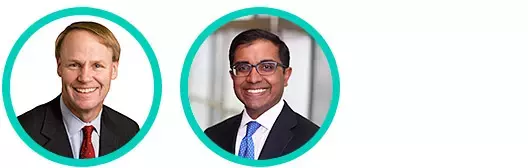 Image of John Wilson, Ted Truscott, and Sudhir Nair, Global Head of Aladdin