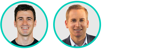 Headshot of Brian Foster, Global Head of Crypto-as-a-Service, Government, ETFs, Coinbase, and Robert Mitchnick, Head of Digital Assets, BlackRock