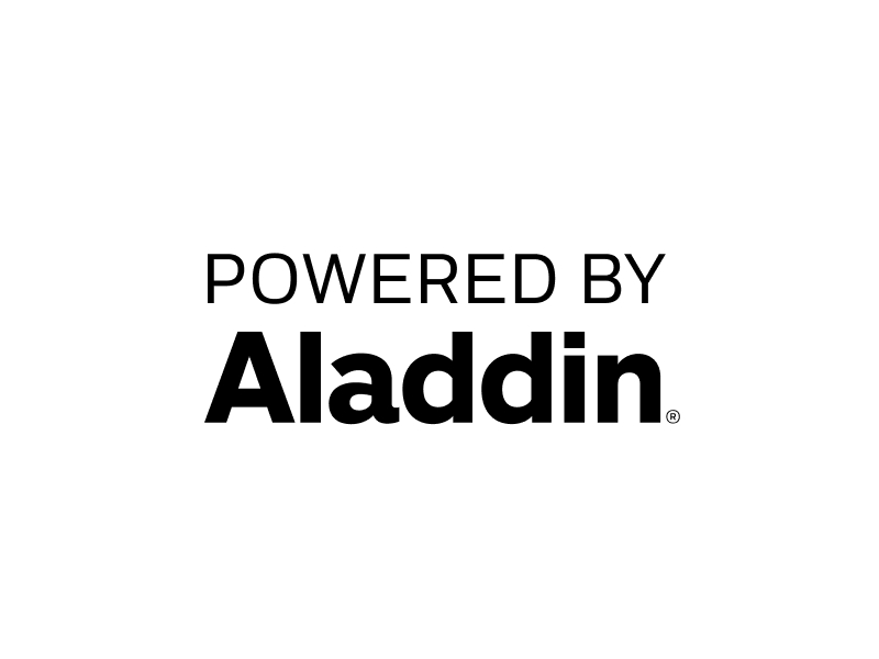 Powered by Aladdin logo.