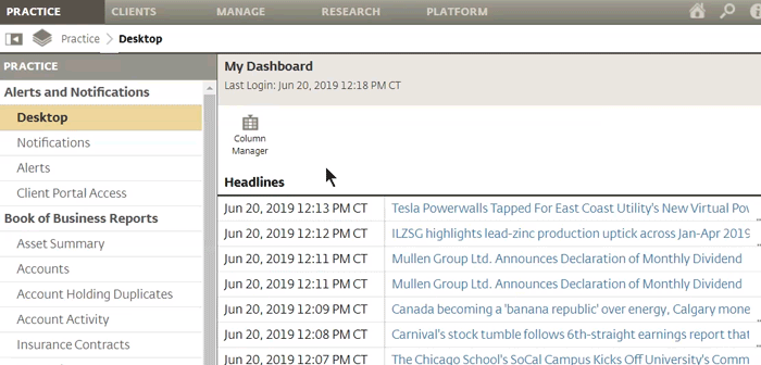Accessible through your Envestnet platform