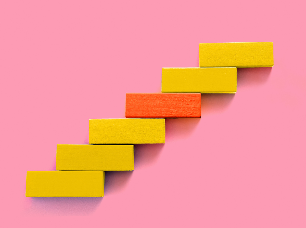 Blocks one above other