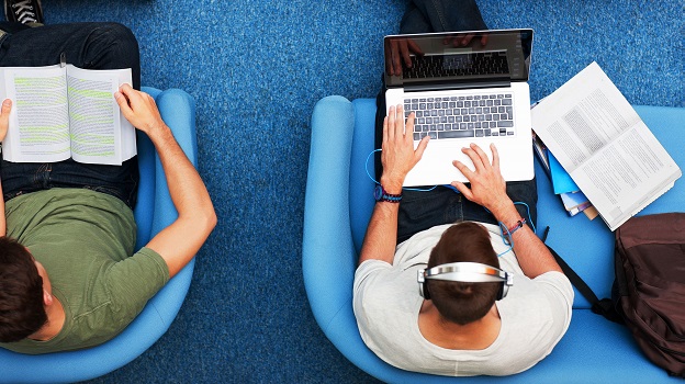 Man sitting with laptop