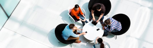 professionals meeting at table