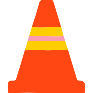 safety cone pictogram