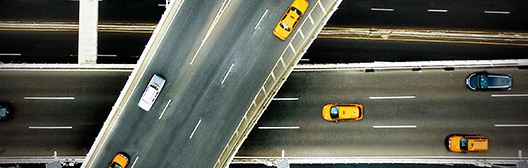 cars on a highway and overpass