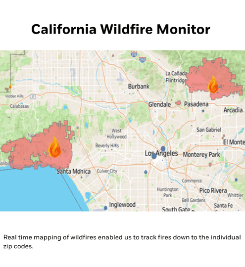 California wildfire monitor