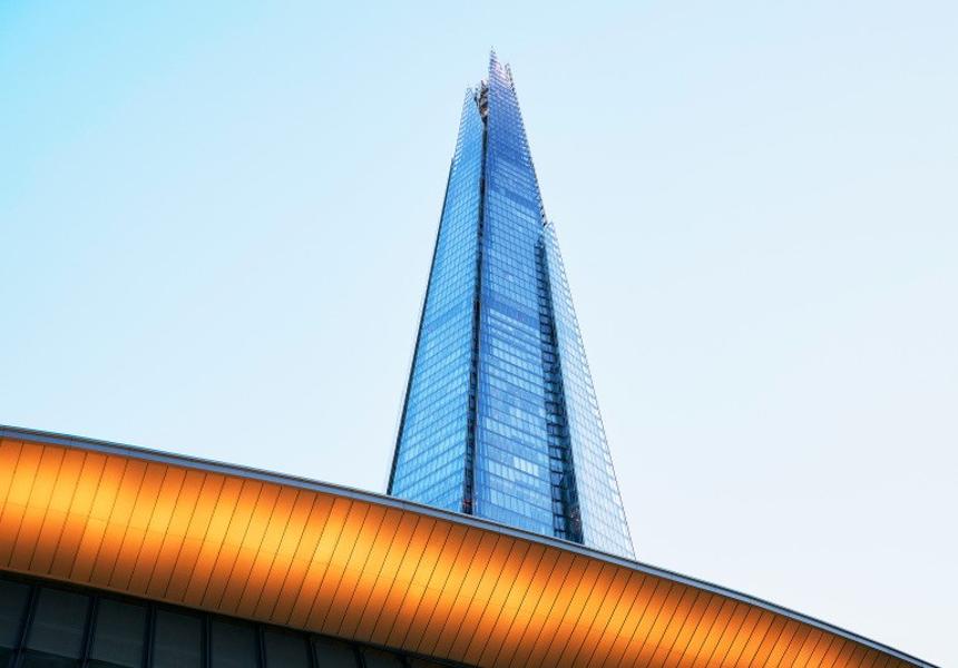 Tall building against blue sky