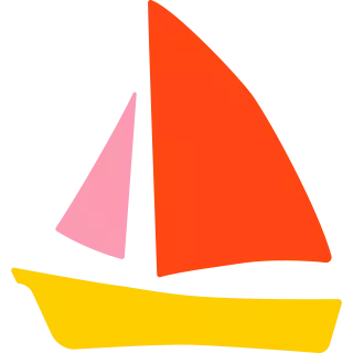 Picture of a boat in red, pink, and yellow to represent Improving retirement readiness