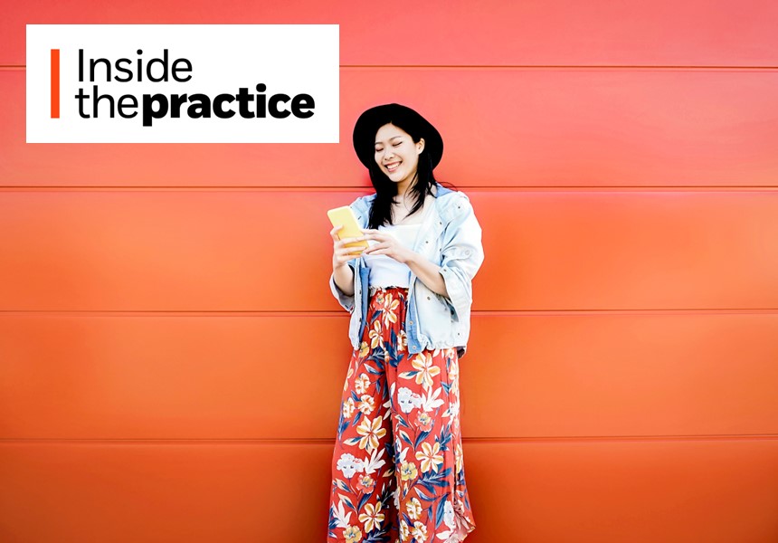 Person with mobile phone