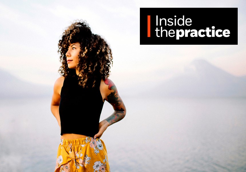 Woman looking off into the distance