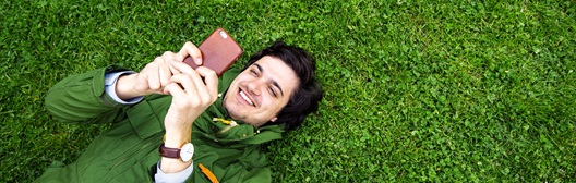 young woman looking at phone