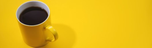 bright yellow coffee mug