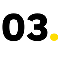 Number 3 in black circle