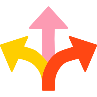 Arrows branching in multiple directions