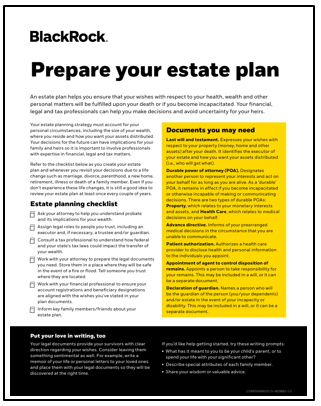 Prepare your estate plan