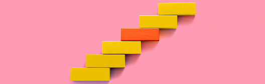 Blocks stacked at a slanted angle.