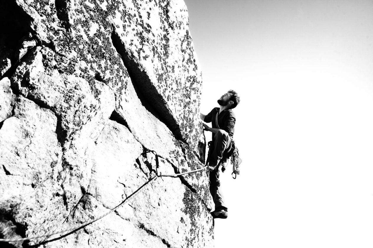 Image of man climbing